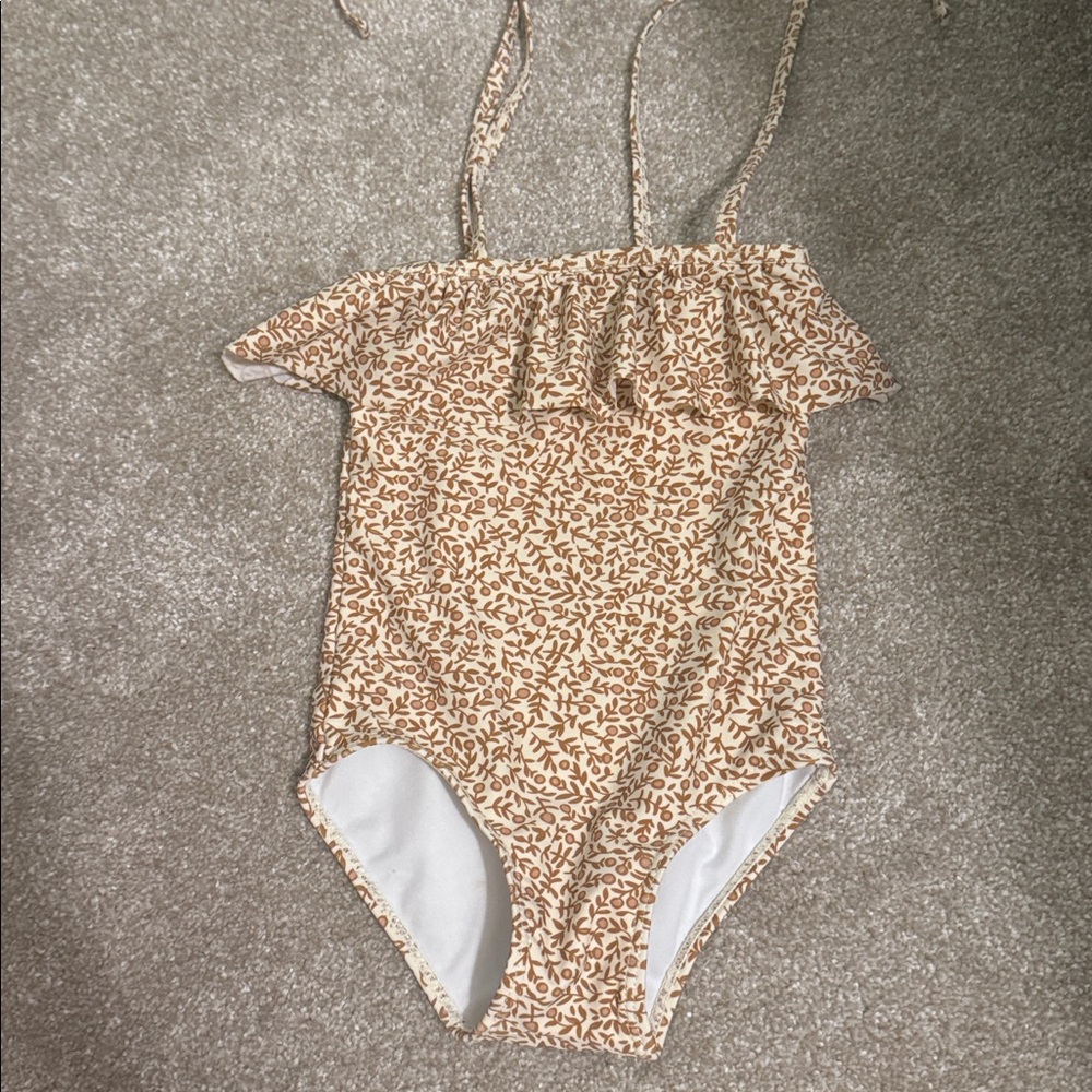 Rylee + Cru Leaf Print One-Piece Swimsuit